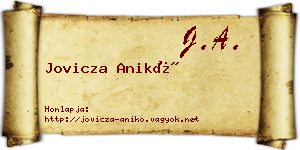 Jovicza Anikó névjegykártya